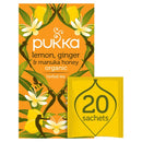 Pukka Lemon Ginger And Manuka Tea 20 Sachets, 20 sachets - 36g